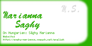 marianna saghy business card